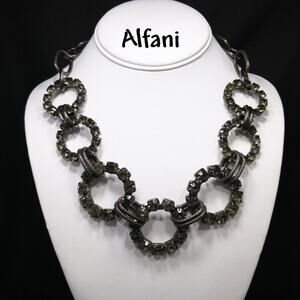 Alfani Rhinestone Gray Looped Necklace, 20 Inches